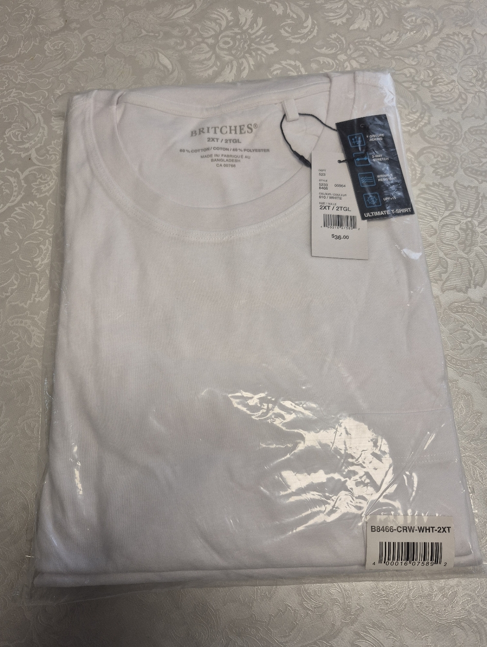 Britches White T Shirt Two Pack XXL